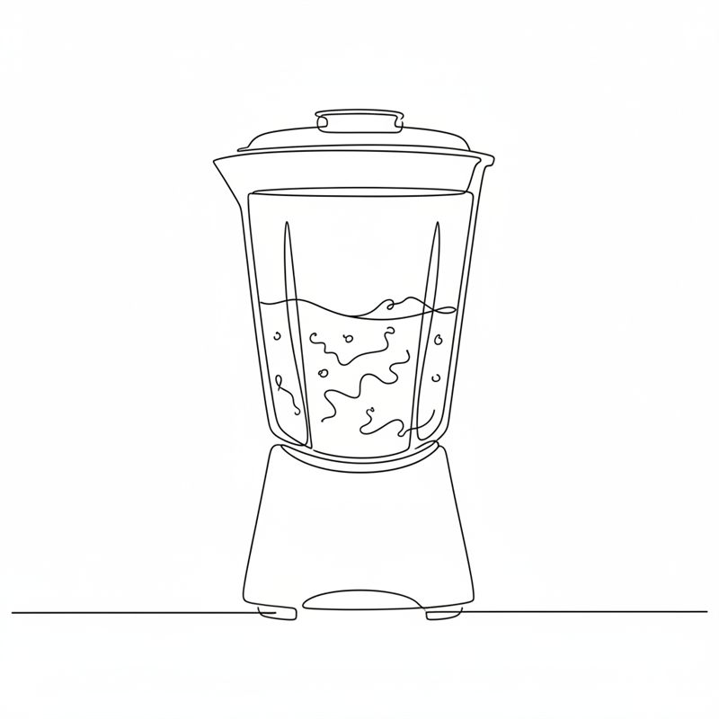 Ilustracja: blender z farszem z soczewicy i batata